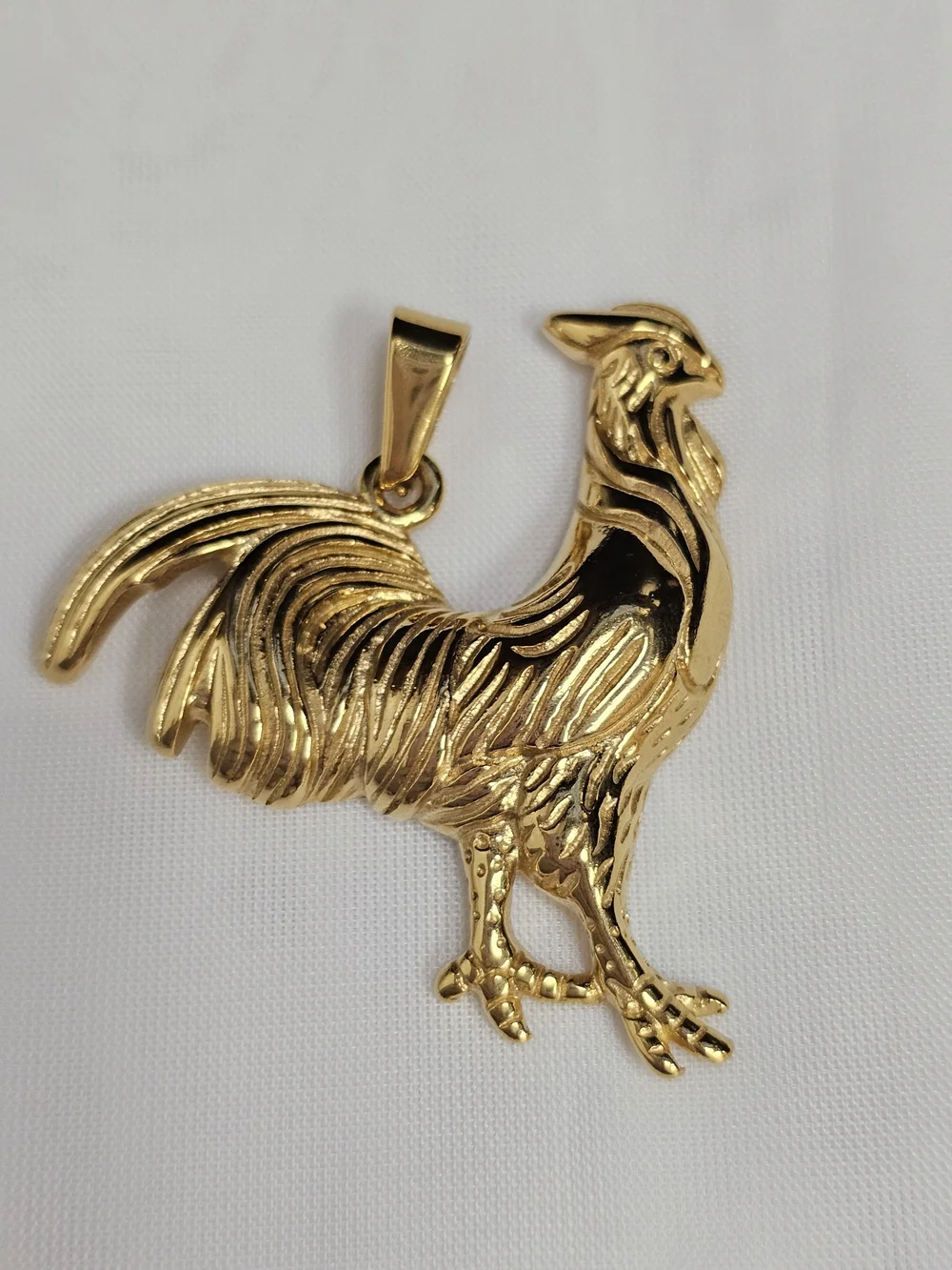 Gold Rooster Pendant Necklace - Women Jewelry